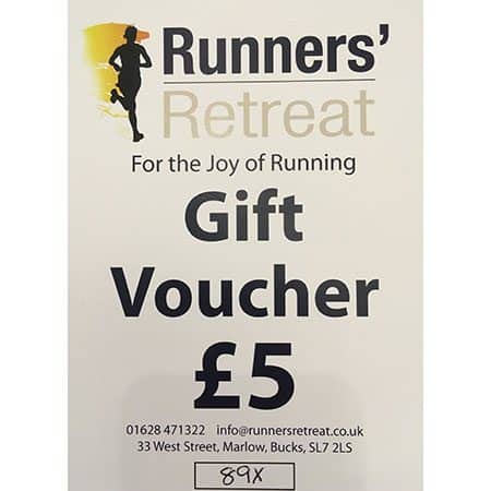 runners retreat £5 gift voucher
