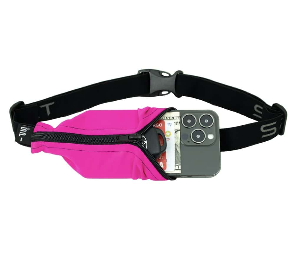 SPIbelt Fuchsia with Black Zip (large pocket version)