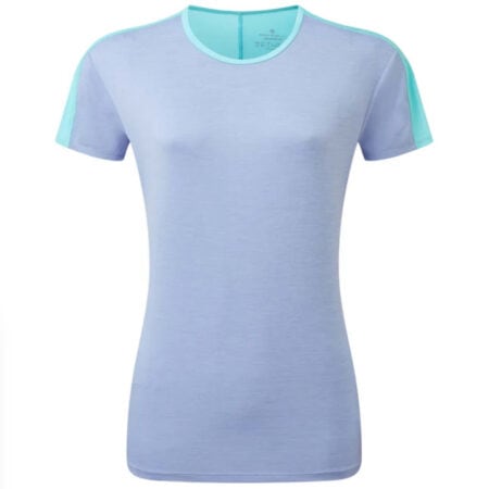 Ronhill Tech Glide Short Sleeve Tee (Womens) - Peri Marl/Aquamint