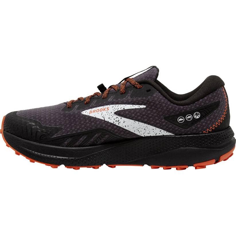 Brooks Divide 4 Goretex (Mens) -Black/Firecracker/Blue - Image 3