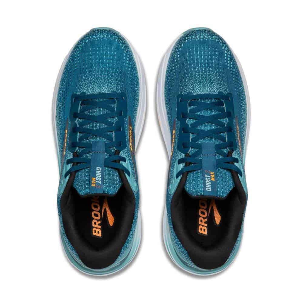 Brooks Ghost Max 2 (Mens) - Moroccan Blue/Aqua/Orange Pop - Image 6