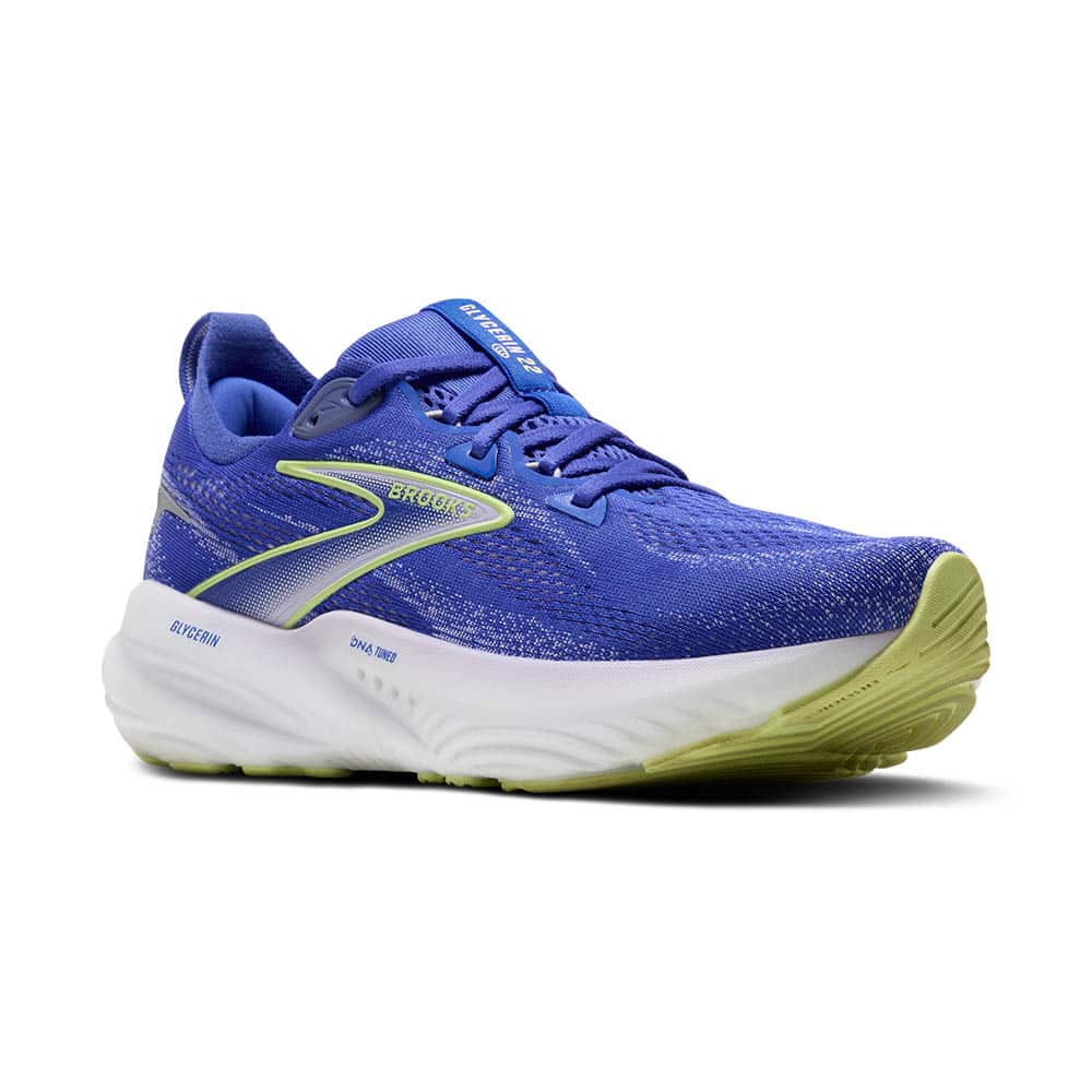 Brooks Glycerin 22 (Womens) - Amparo Blue/Hyper Iris/Yellow - Image 3
