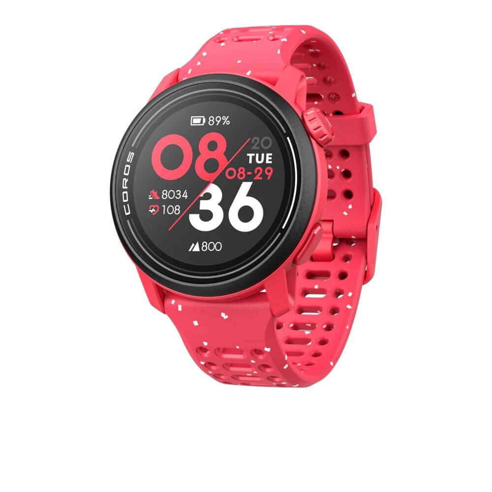 Coros Pace 3 Watch - Red with Silicone Band