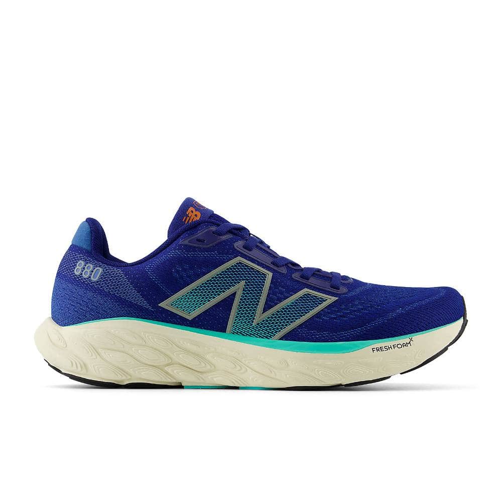 New Balance Fresh Foam X 880 v14 Wide (Mens) - Inkwell with Cyber Jade and Dark Silver Metallic