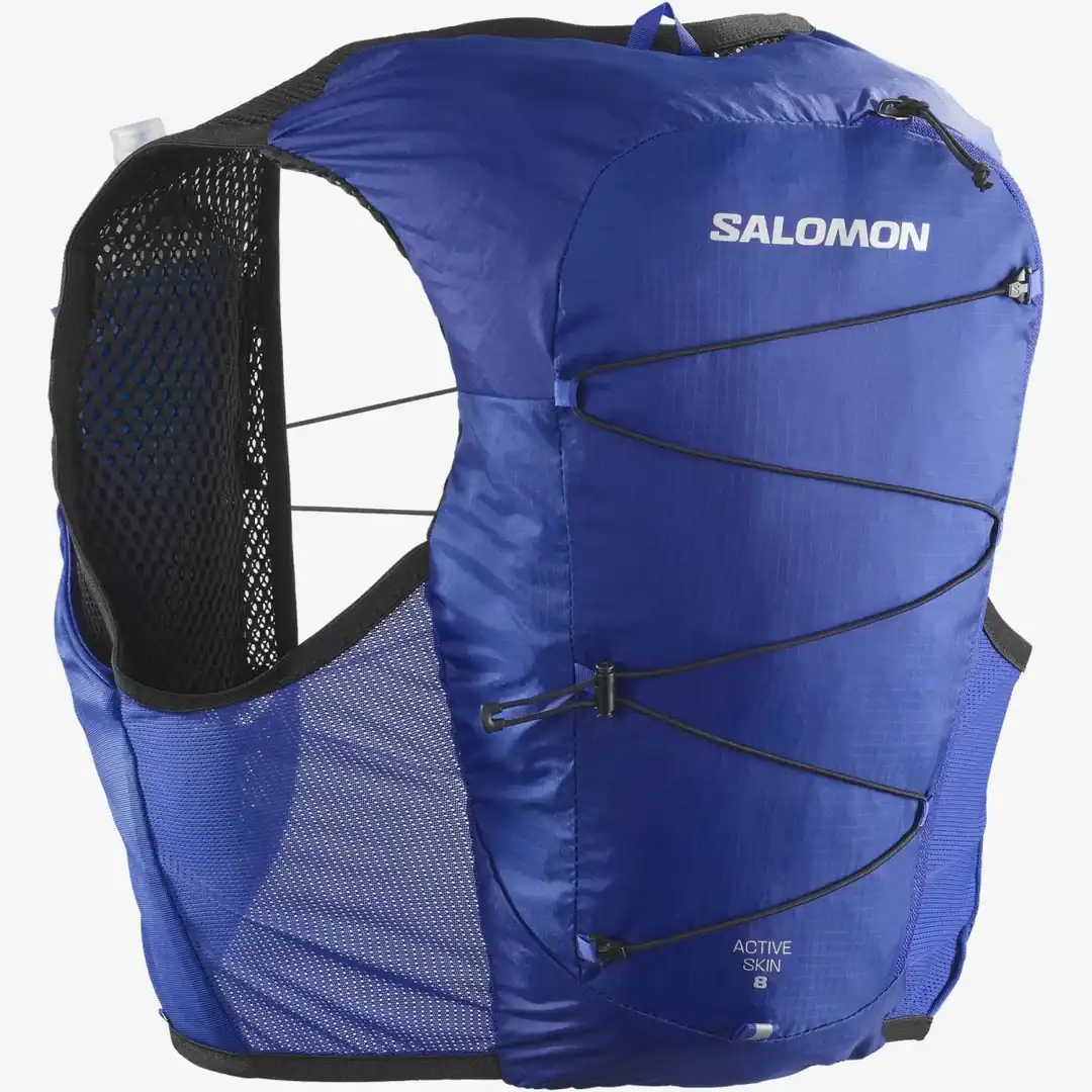 Salomon Active Skin 8 Backpack (With Flasks) - Surf the Web/Black