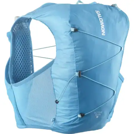 Salomon Active Skin 8 Backpack (With Flasks) - Blue Danube /Blue Curacao