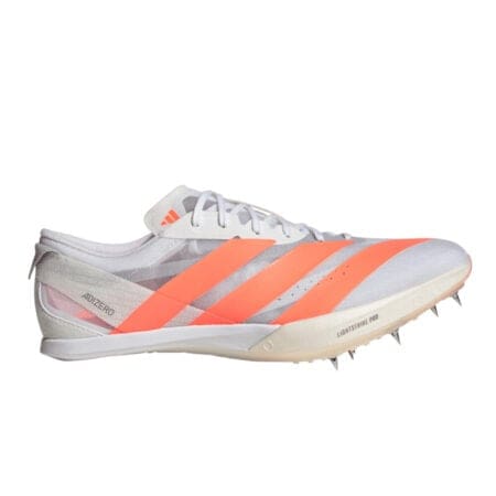 Adidas Adizero Finesse Running Spikes - cloud white / lucid orange / lucid red